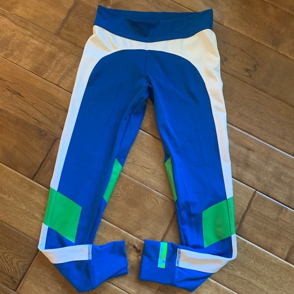 Adidas By Stella Mccartney Pants Jumpsuits Adidas Stella Sport Bluegreen Tights Euc Size S Poshmark